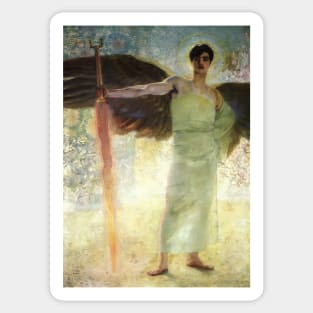 The Guardian of Paradise, 1889 by Franz Stuck Sticker